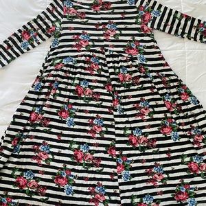 Agnes & Dora floral striped dress size small